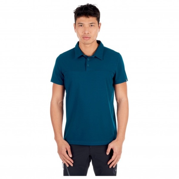 Mammut Blue Polo Shirt Classic Design Comfortable Fit - Picture 1 of 8